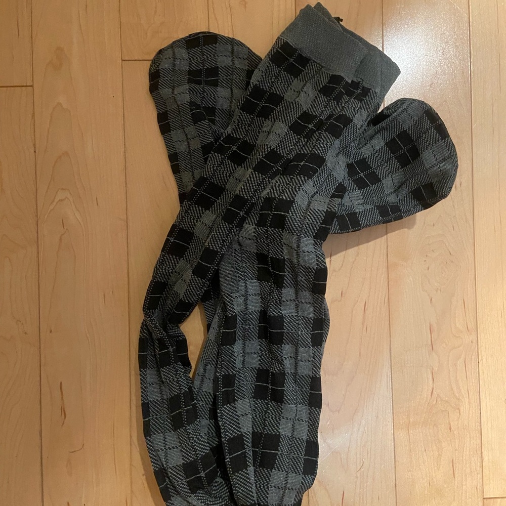 Plaid Black and Gray tights